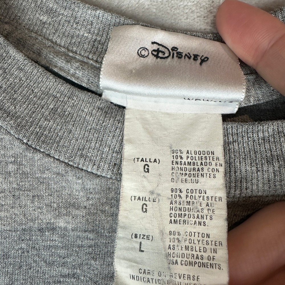 Walt Disney World Long Sleeve T Shirt American Flag Mickey Mouse Grey Size L‎ - Picture 4 of 9